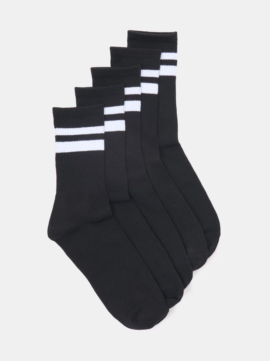 Βασικές κάλτσες 5 τεμάχια - μαυρο - SINSAY