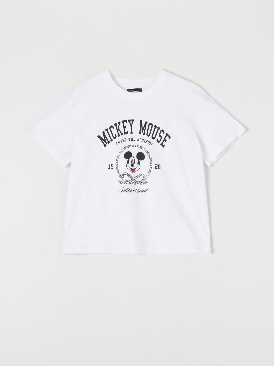 Majica kratkih rukava Mickey Mouse - bijela - SINSAY