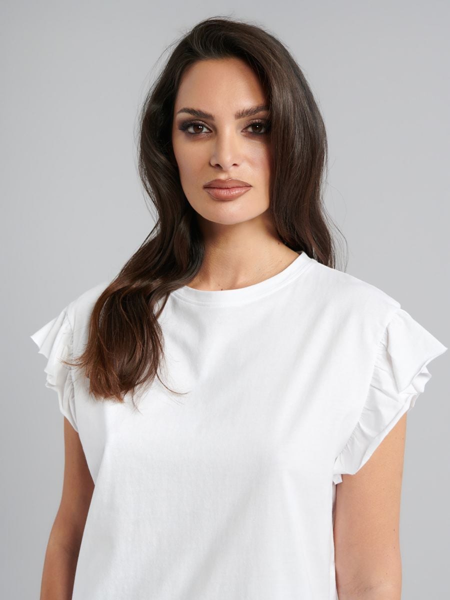 Блуза с набор - бял - SINSAY