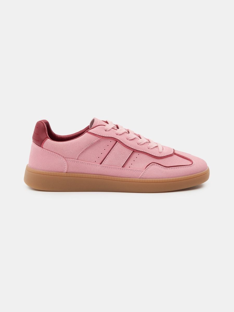 Sneakersi din imitație de ante - roz-aprins - SINSAY