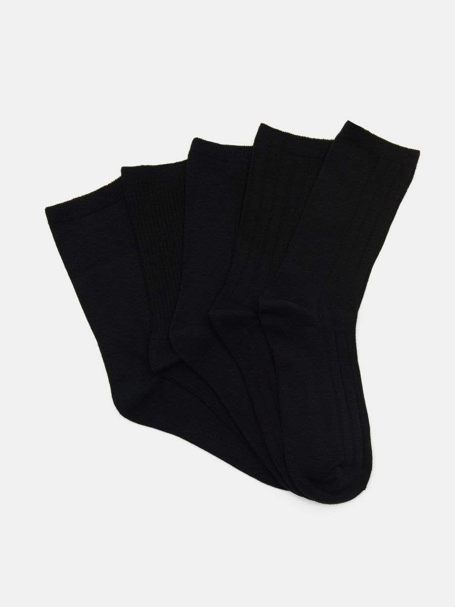 5 kojinių porų pakuotė - juoda - SINSAY