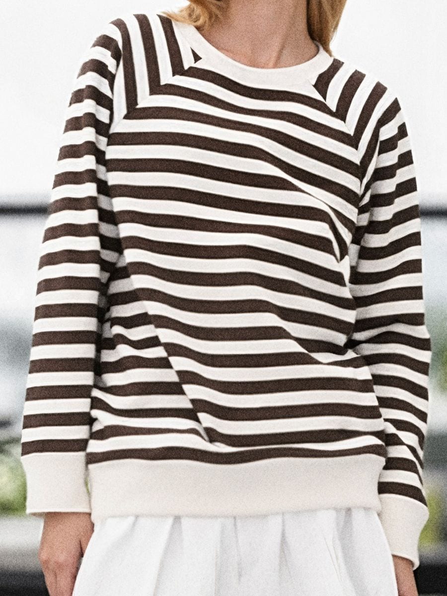 Bluza crewneck w paski - wielobarwny - SINSAY