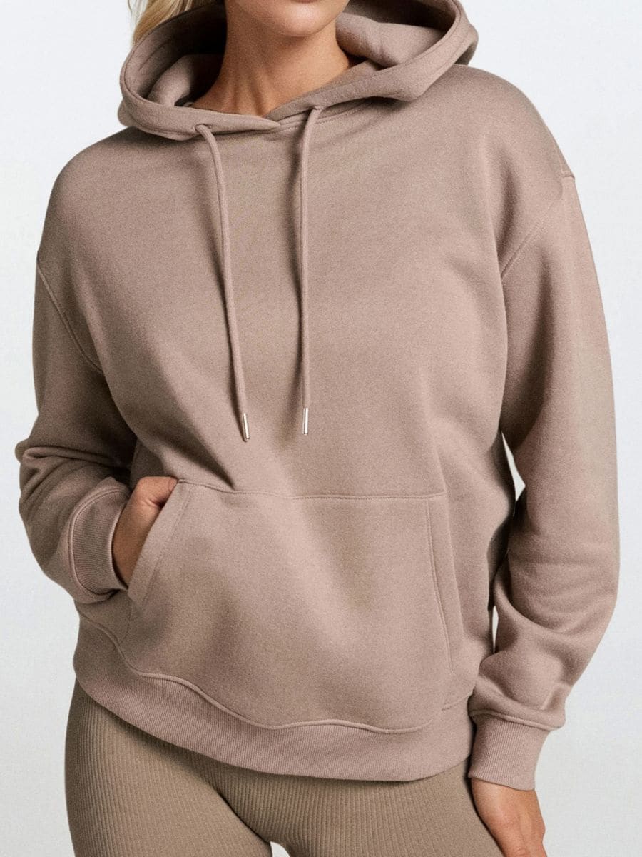 Bluza z kapturem - brązowy - SINSAY