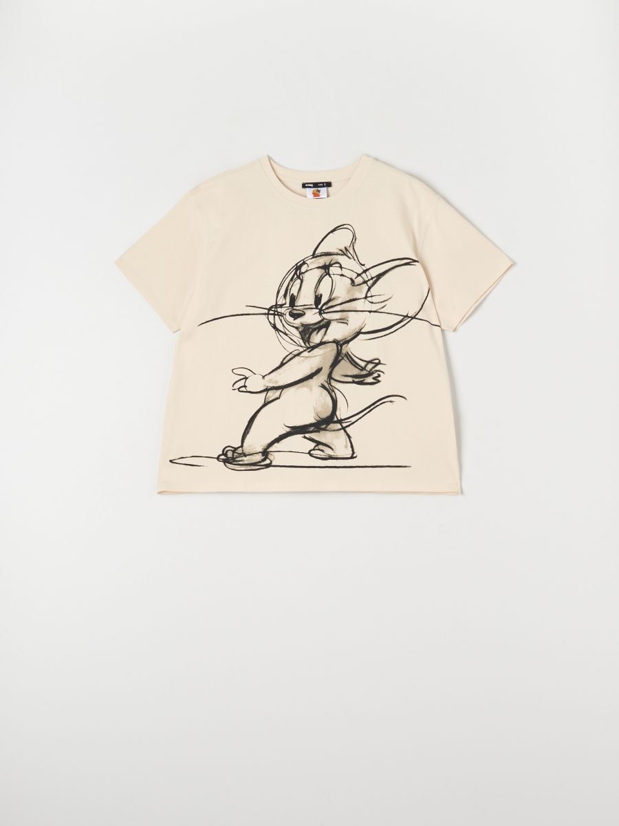 Majica kratkih rukava Tom & Jerry - boja kože - SINSAY