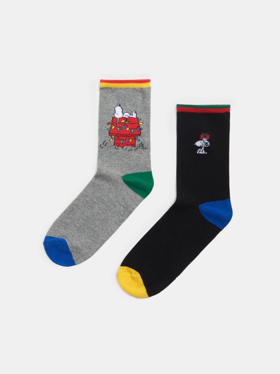 Чорапи, 2 чифта Snoopy - черeн - SINSAY