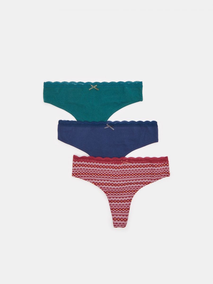Thongs 3 pack - multicolor - SINSAY