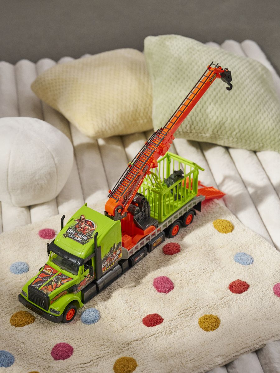 Tovornjak z dinozavrom in žerjavom - večbarvna - SINSAY