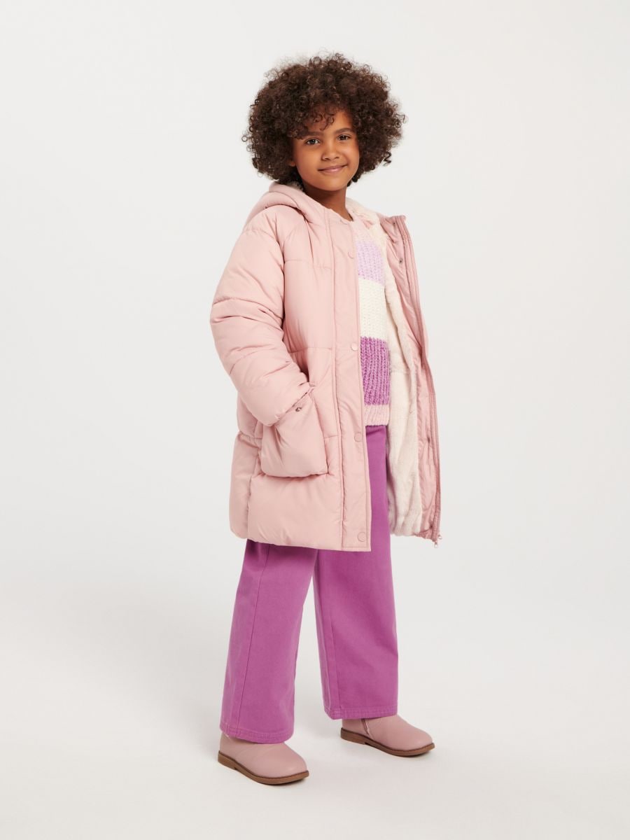 Утеплена куртка - пастельний рожевий - SINSAY