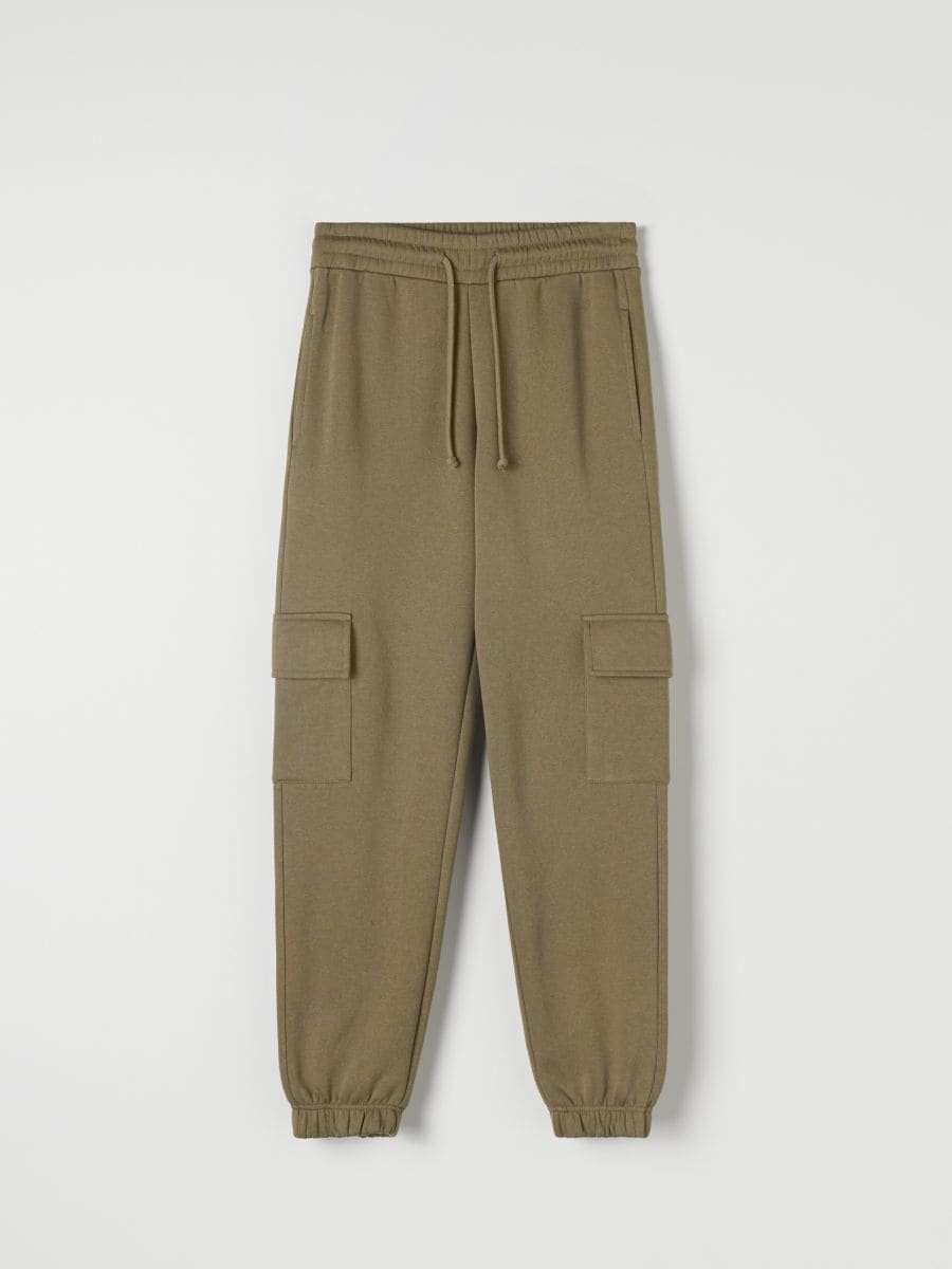 Pantaloni sport - verde-gălbui - SINSAY