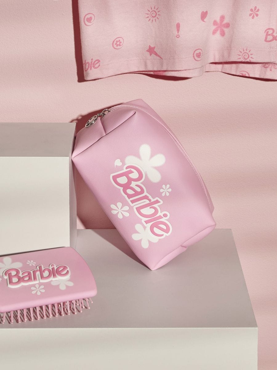 Kosmetická taška Barbie - pastelová růžová - SINSAY