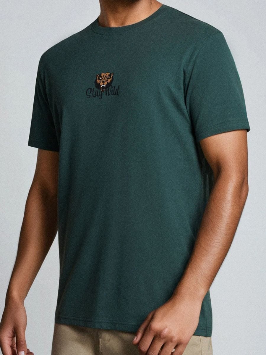 Tricou cu mânecă scurtă - albastru-verzui - SINSAY