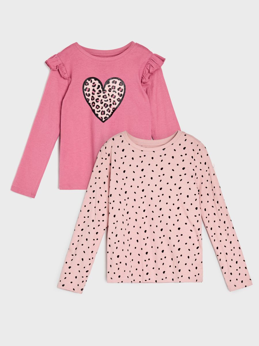 2 balení triček s dlouhým rukávem - vícebarevná - SINSAY