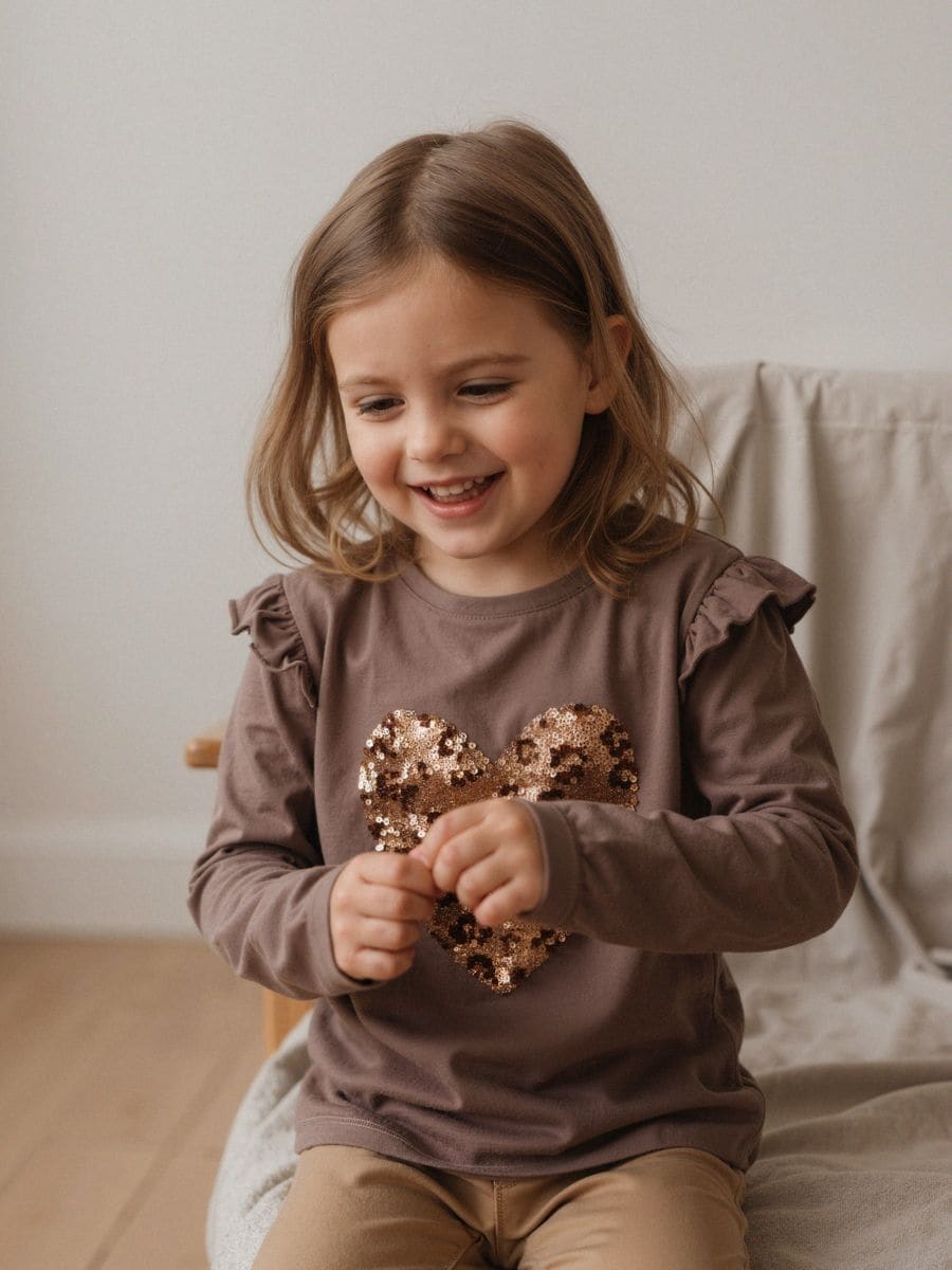 Бавовняна футболка - кавовий - SINSAY