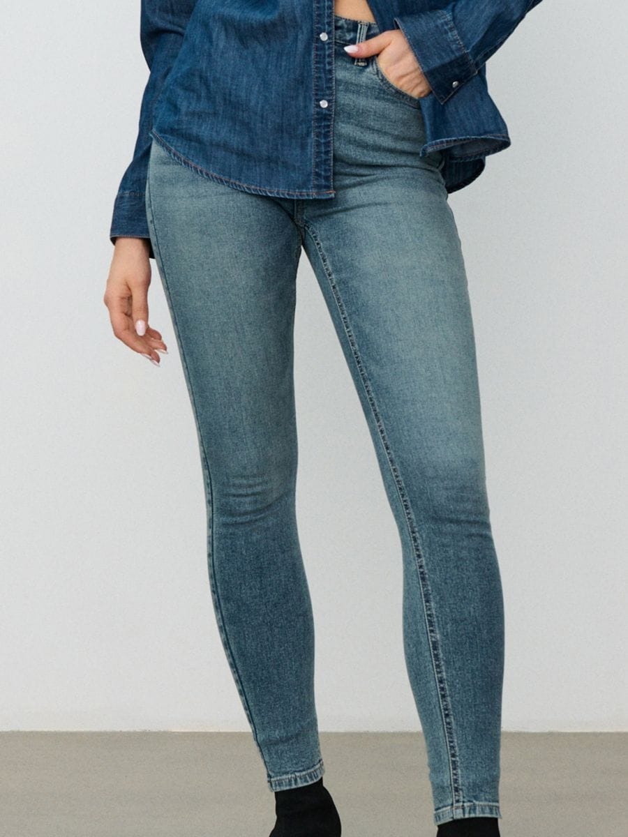 Blugi skinny - albastru - SINSAY
