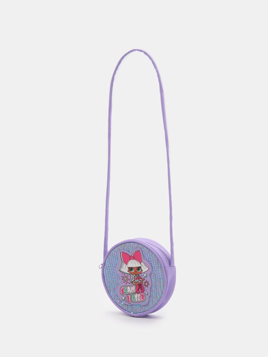 Borsa rotonda con paillettes L.O.L Surprise - lavanda - SINSAY