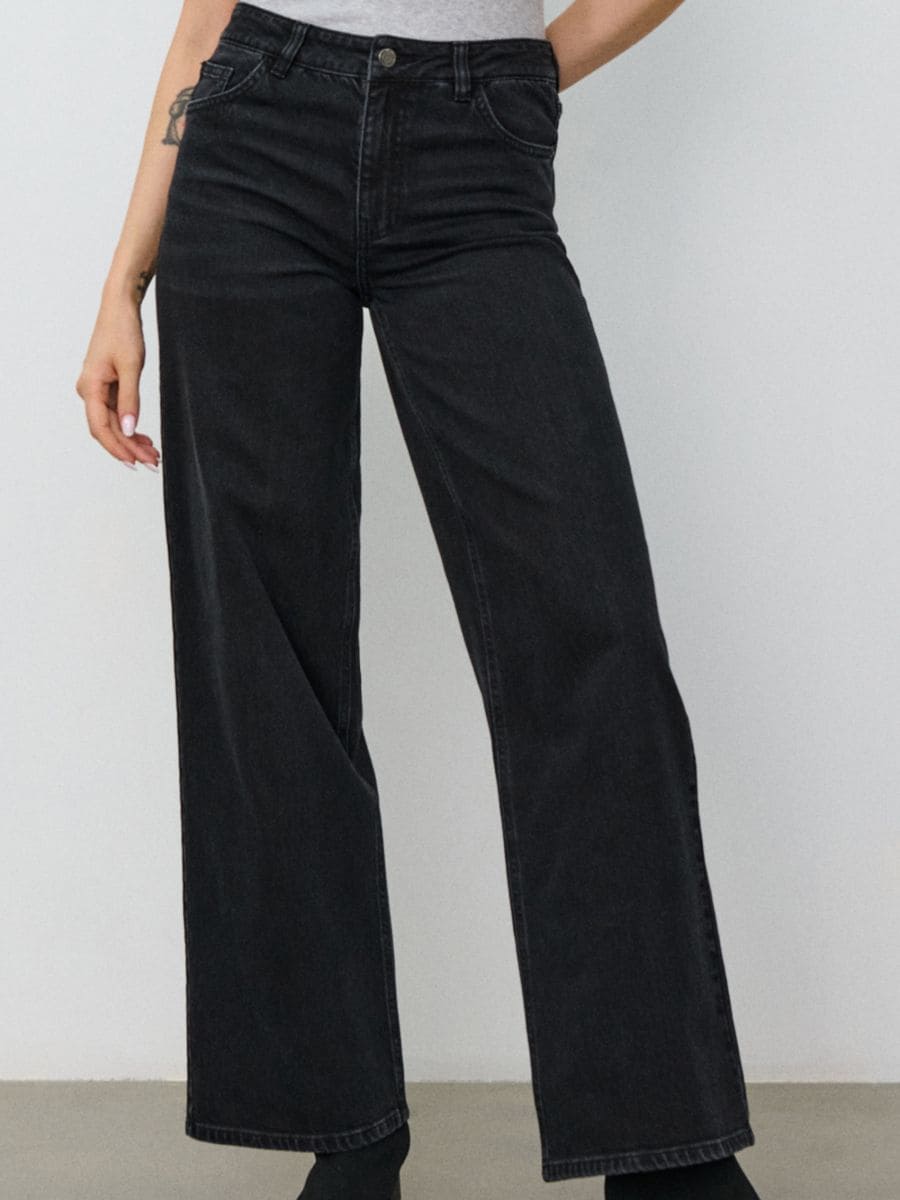 Wide leg farmer - fekete - SINSAY