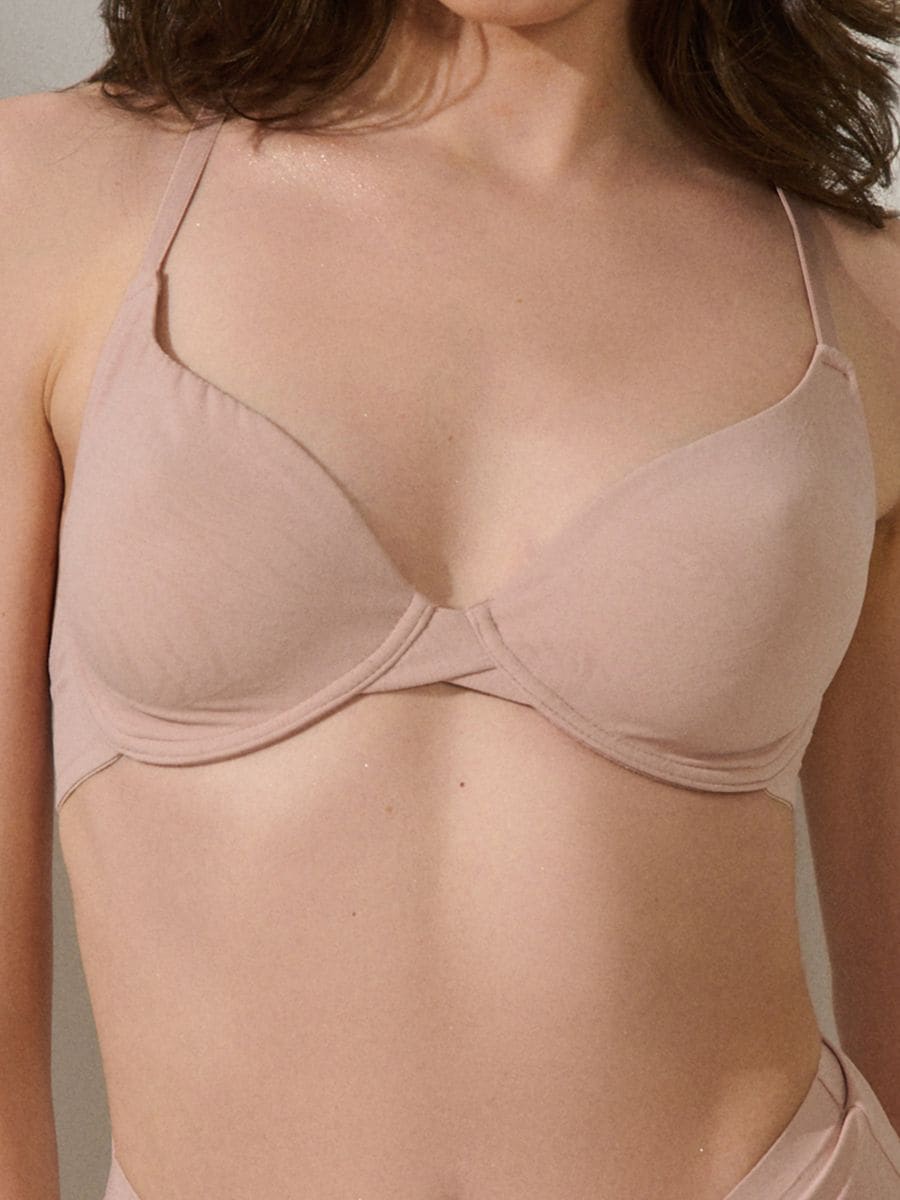 Безшовний бюстгальтер - пильно-рожевий - SINSAY