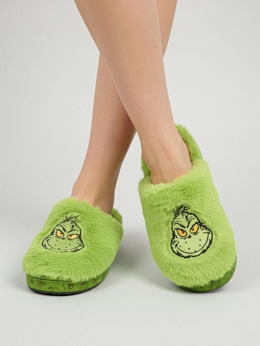 Kunstkarusnahast sussid Grinch - kollakasroheline - SINSAY