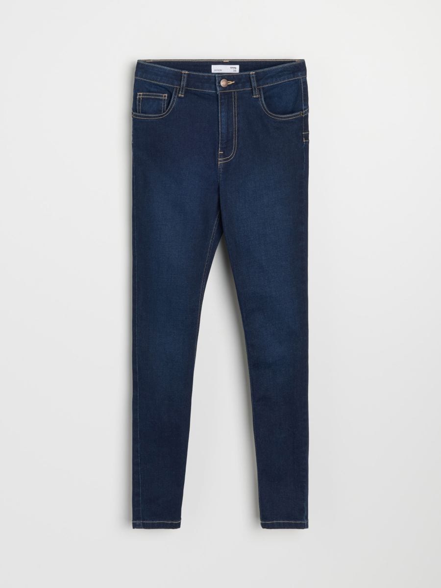 Blugi skinny fit - albastru metalizat - SINSAY
