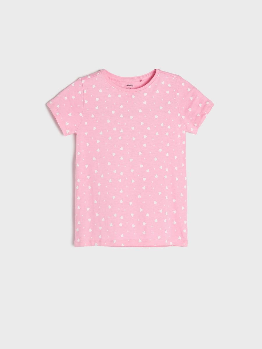 T-shirt with print Color pink - SINSAY - 2271F-30X