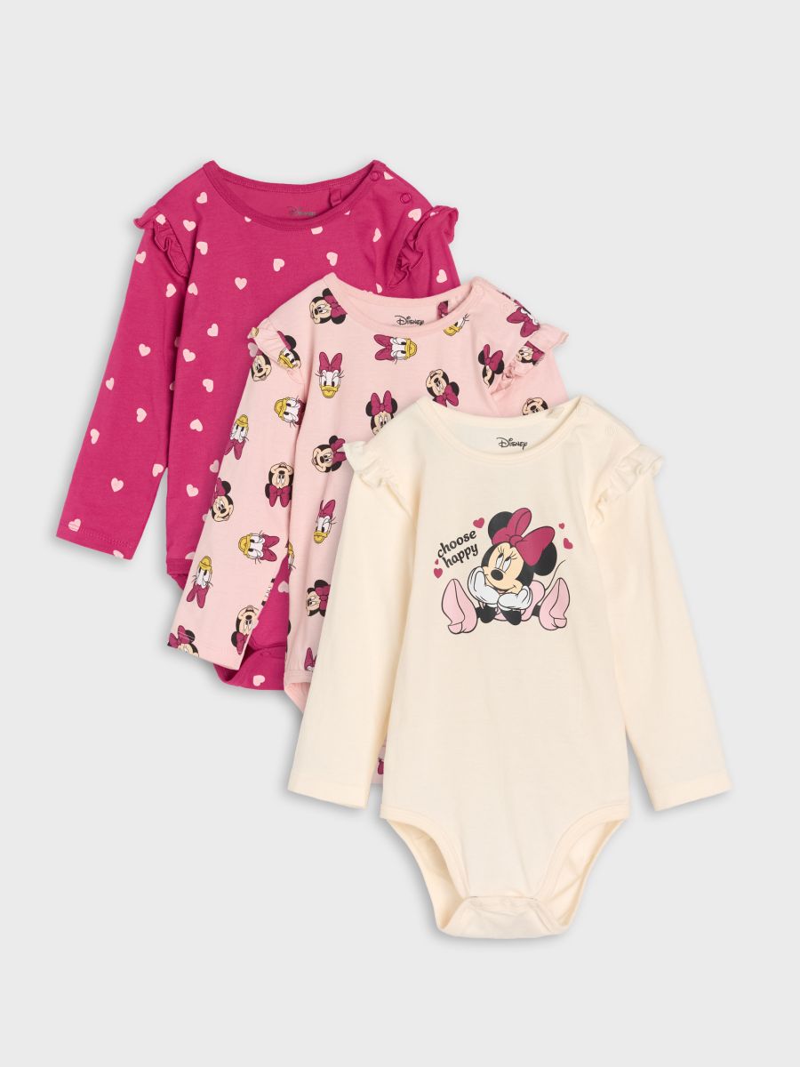 Body 3 pack Minnie Mouse - kremowy - SINSAY
