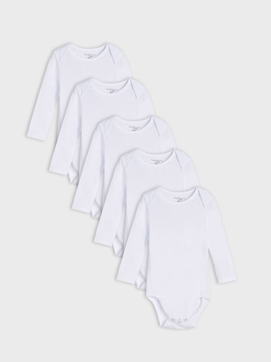 Bodysuits 5 pack - white - SINSAY