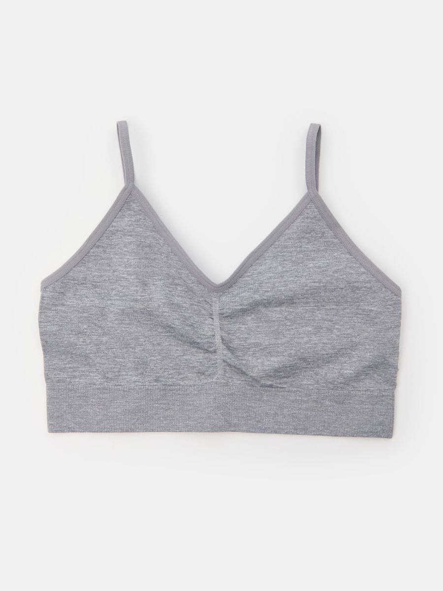 Sportski grudnjak - svetlo siva - SINSAY