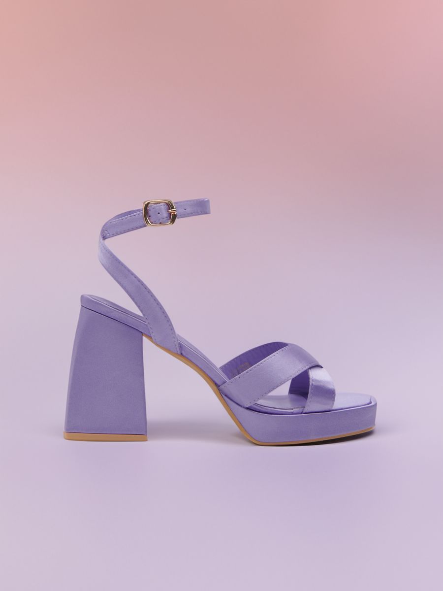 Lavender platform heels sale