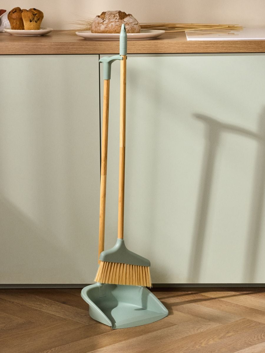 Składana miotła i szufelka - zielony - SINSAY