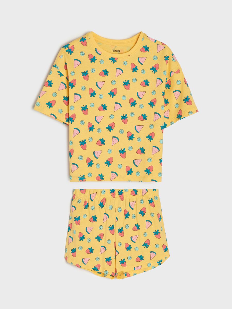 Piżama - żółty - SINSAY