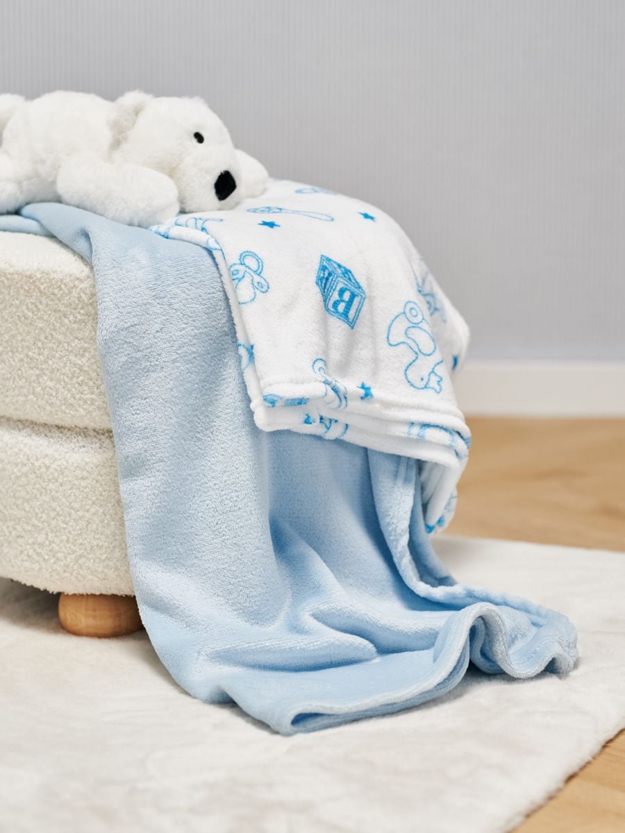 Baby blanket 2-pack Color pale blue SINSAY 881CA-05X