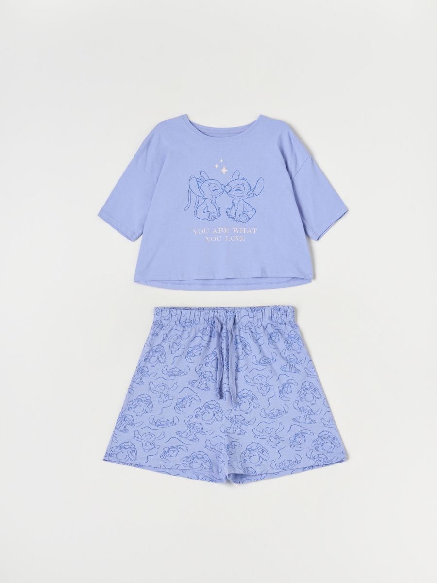 Комплект пижама Stitch - светлосиньо - SINSAY