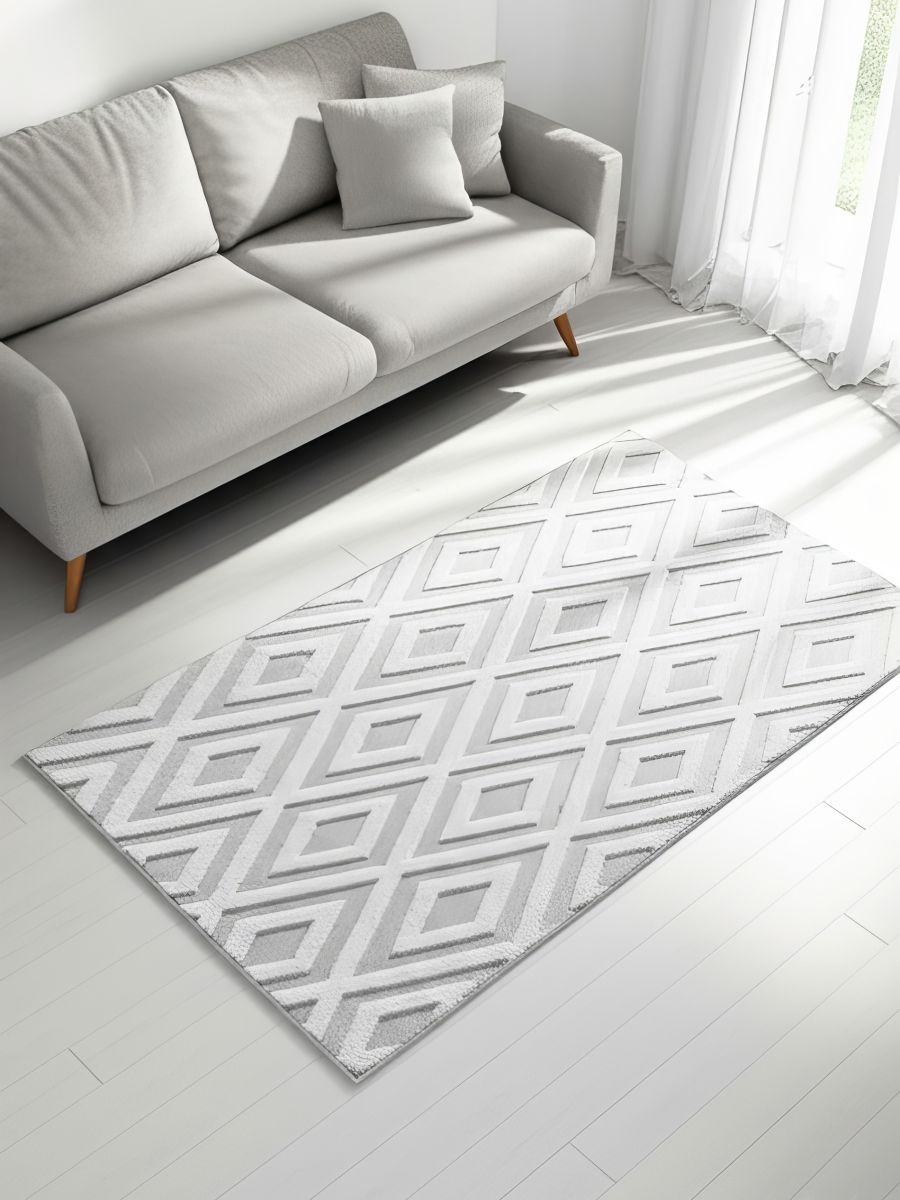 Tepih sa ukrasnim uzorkom - siva - SINSAY