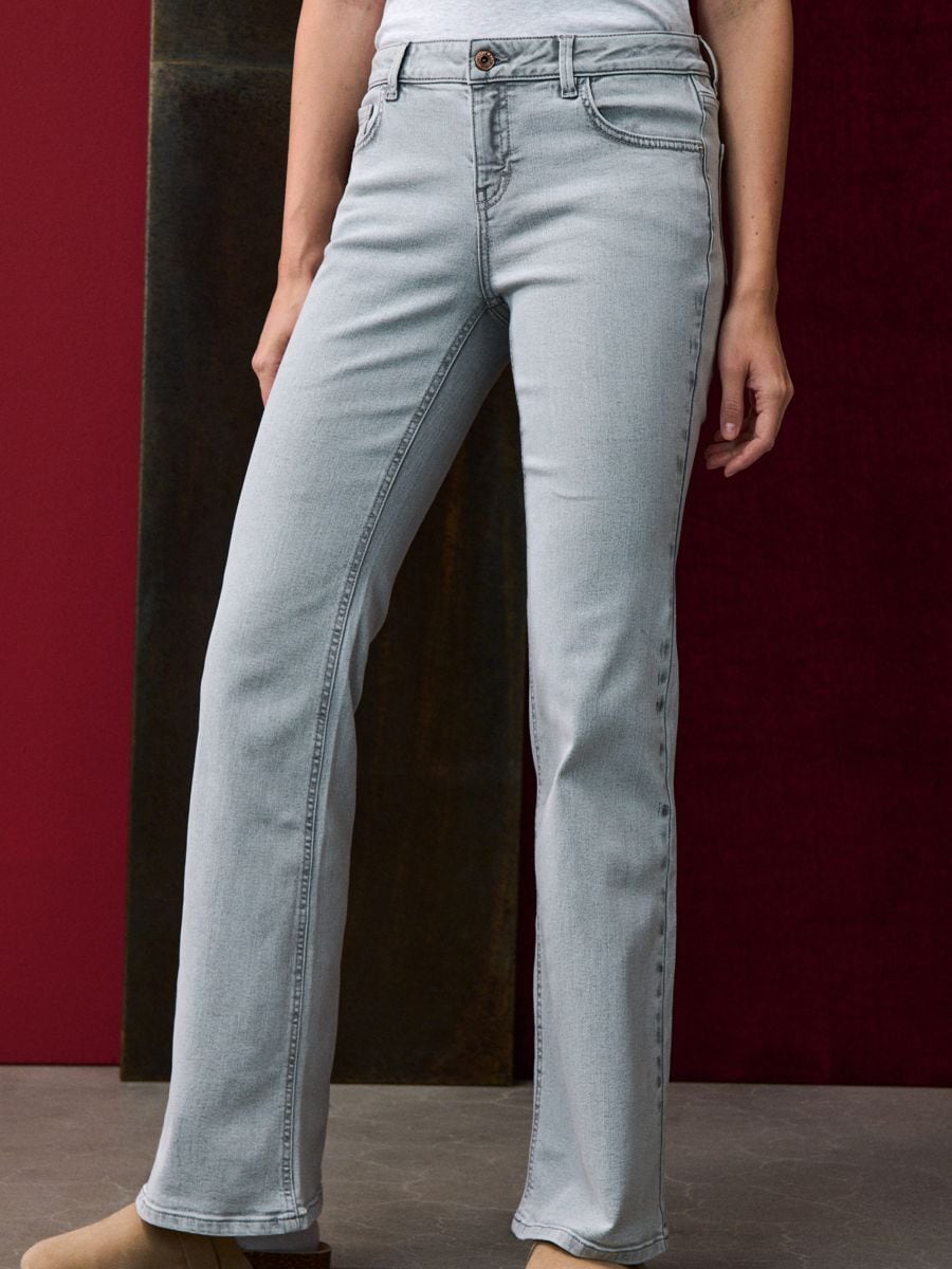 Farmerke sa širokim nogavicama - svetlo siva - SINSAY