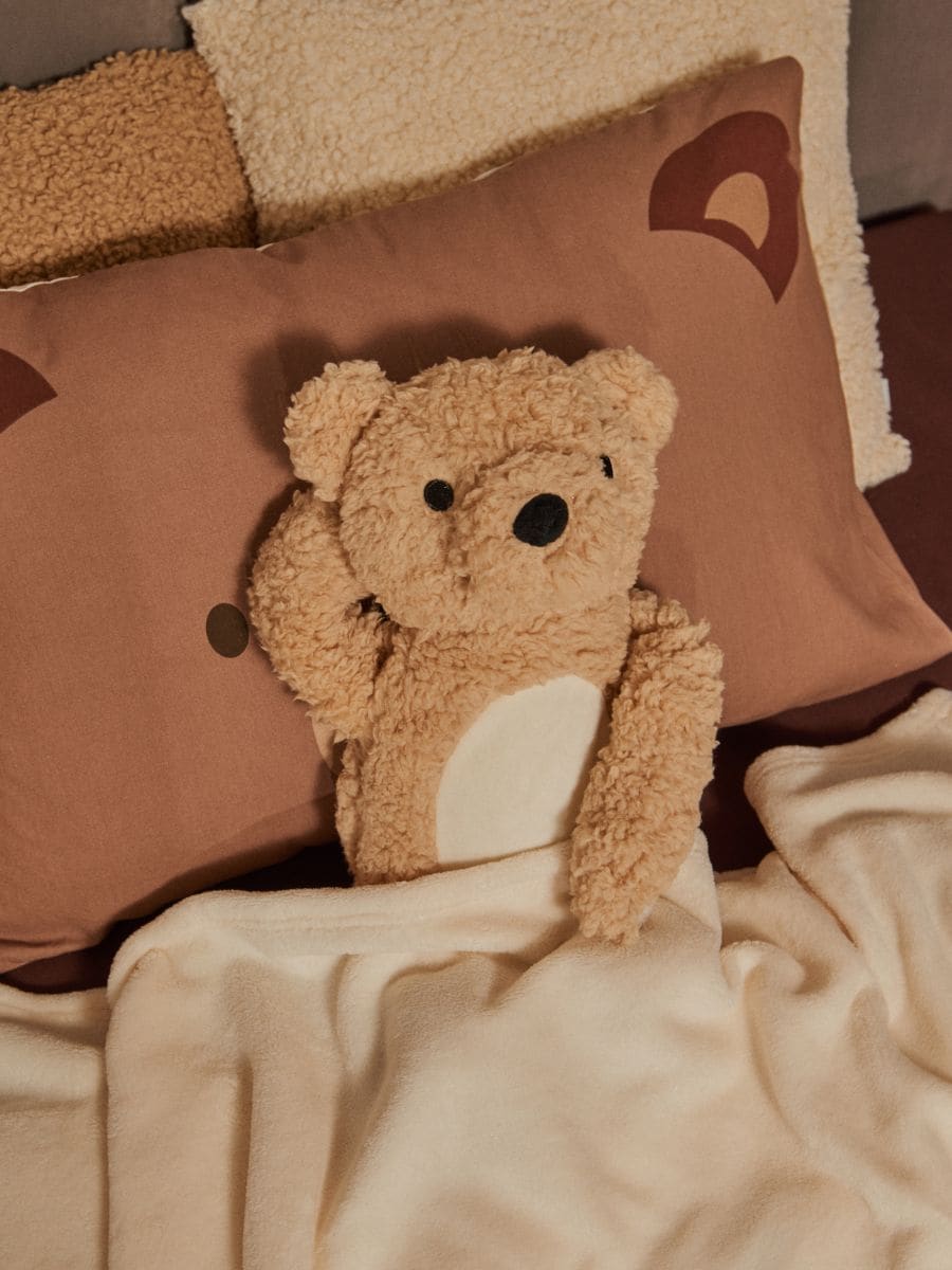 Грілка з м’якою іграшкою та ковдрою - нюдовий - SINSAY