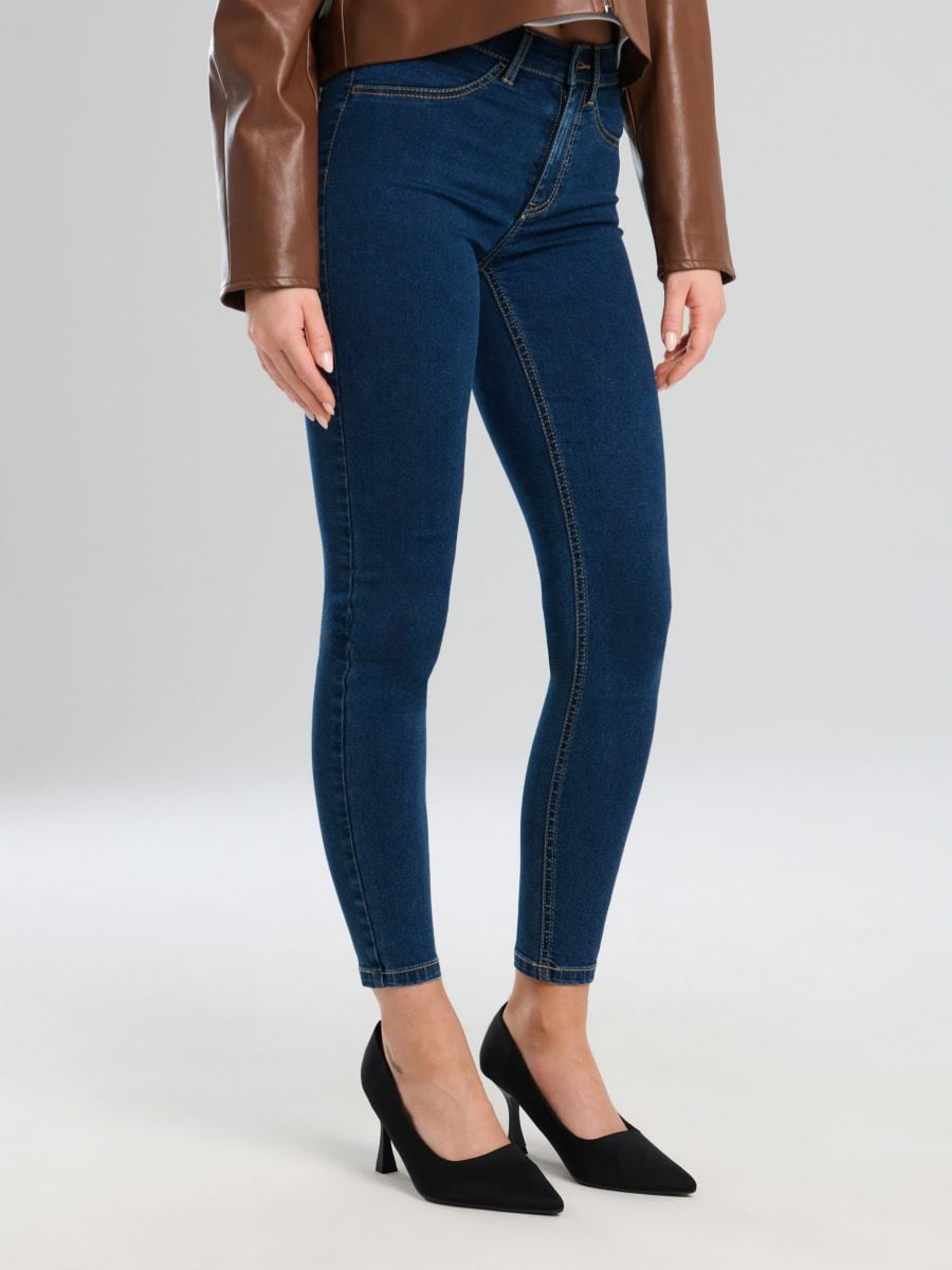 Jeans im Skinny-Fit mit mittlerer Leibhöhe - Navy - SINSAY