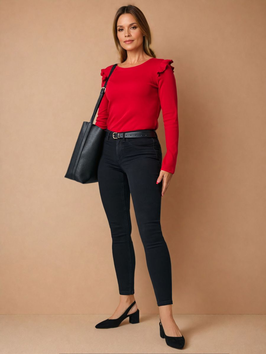 Skinny-lõikega teksapüksid - must - SINSAY