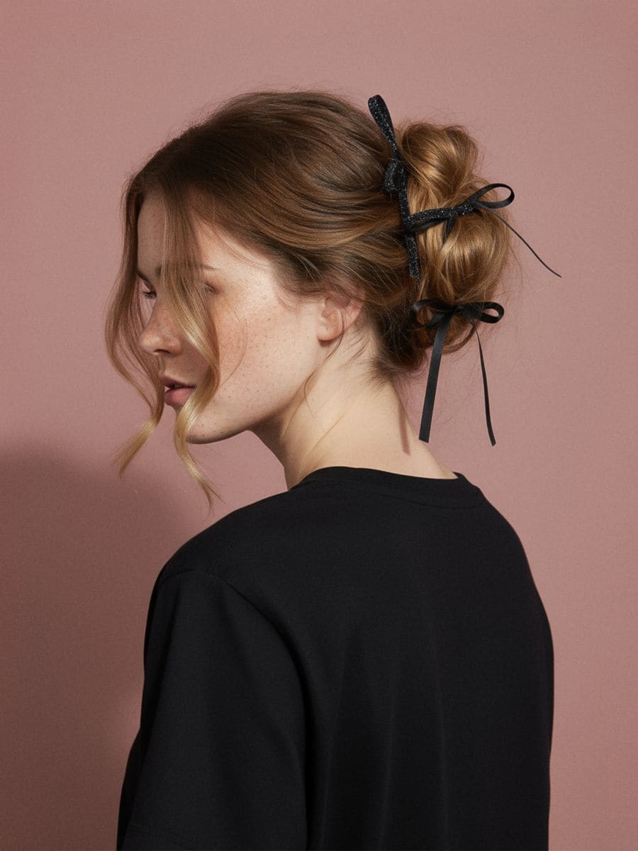 Gumica iz blaga 4 pack - črna - SINSAY