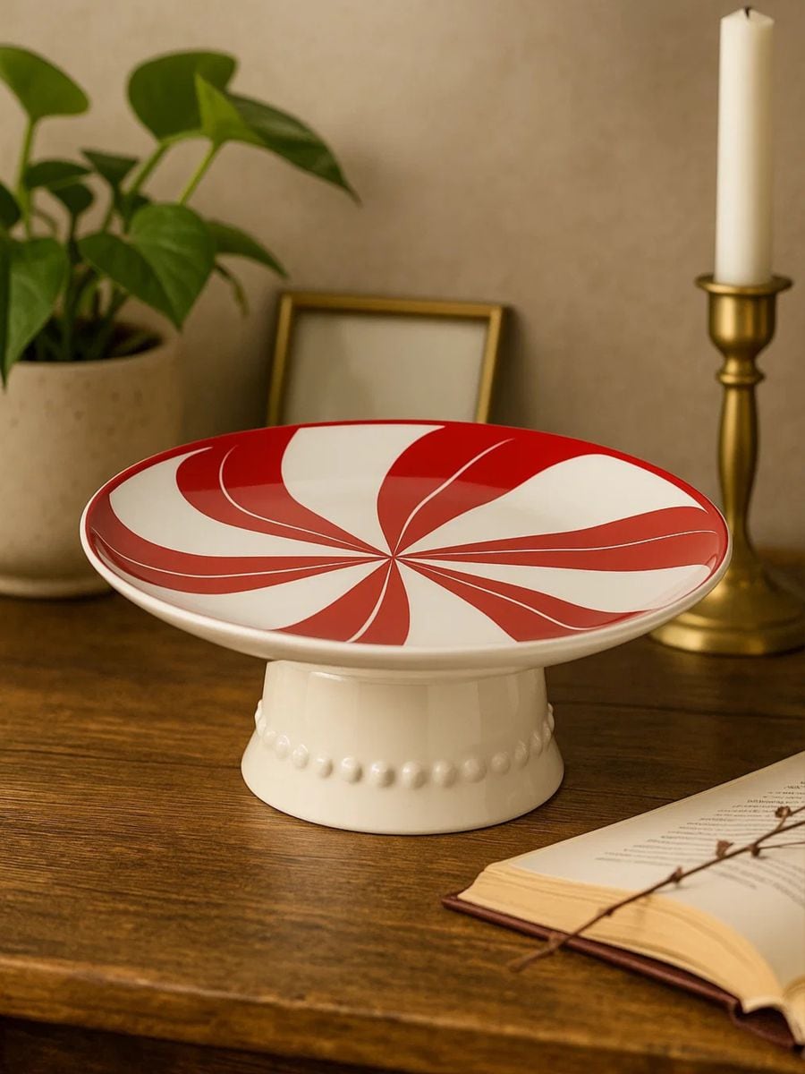 Керамічна підставка для тортів - білий - SINSAY