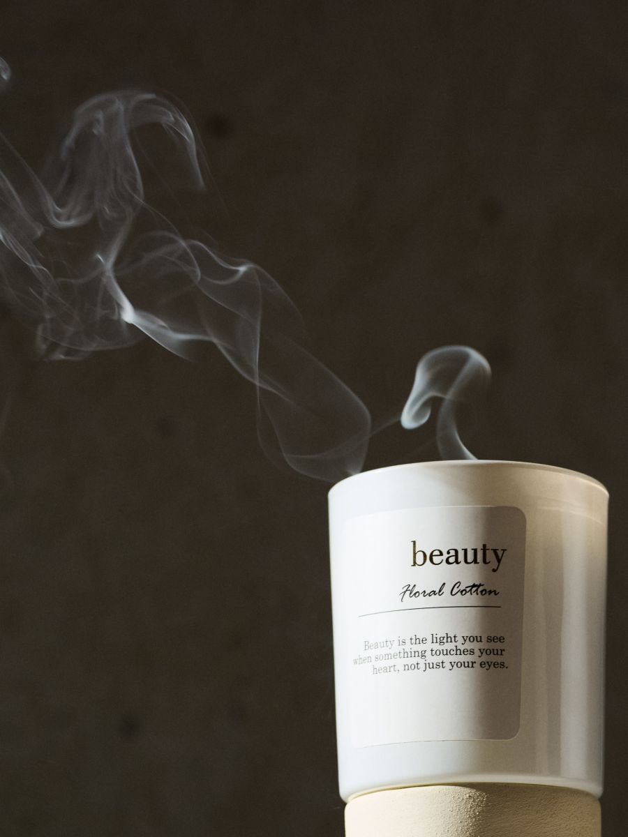 Lõhnaküünal Floral Cotton - valge - SINSAY