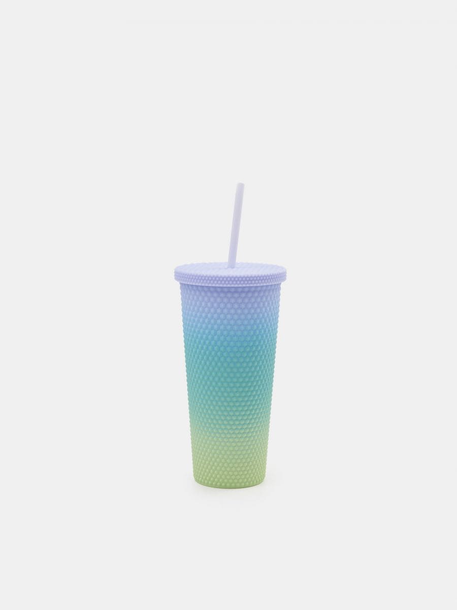 Daugkartinio naudojimo puodelis su šiaudeliu - multicolor - SINSAY