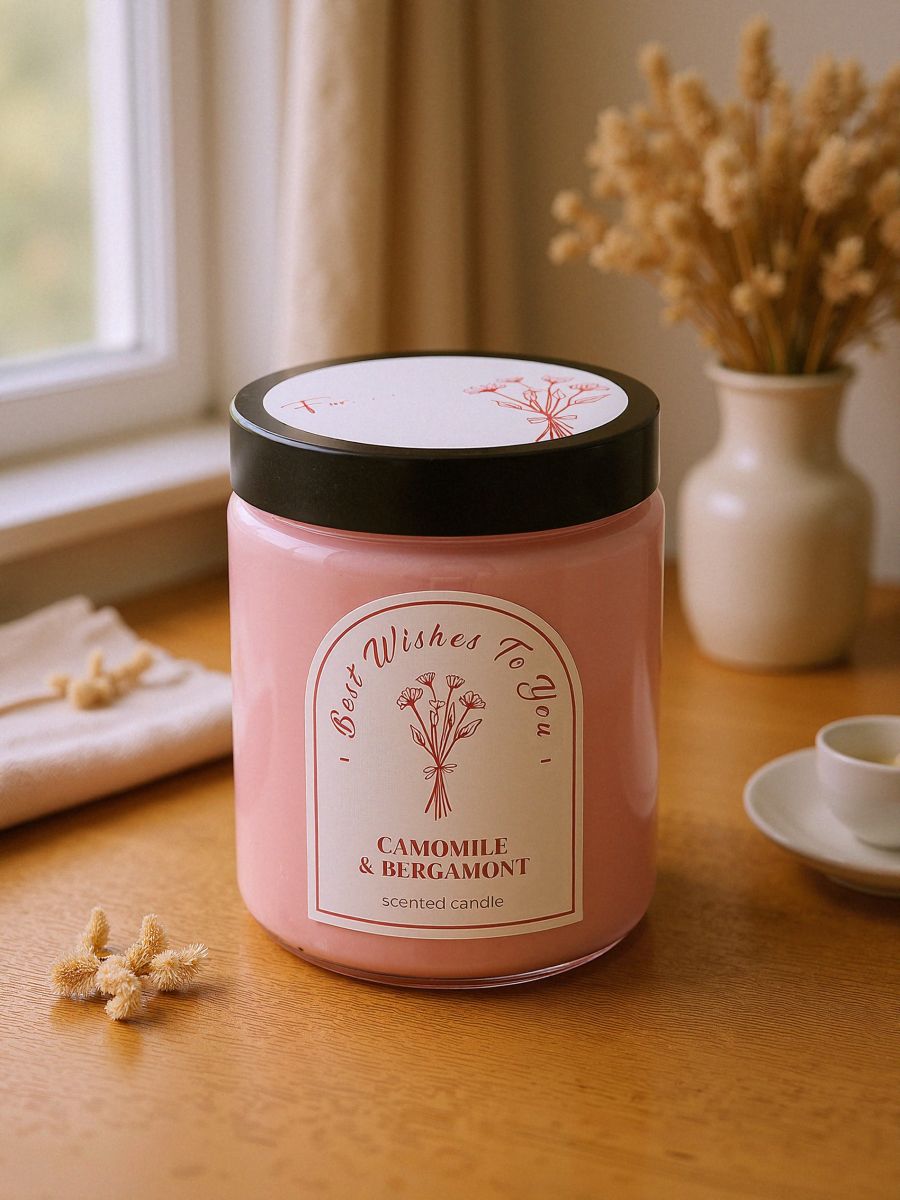 Ароматична свічка Lotus & Lily - пастельний рожевий - SINSAY