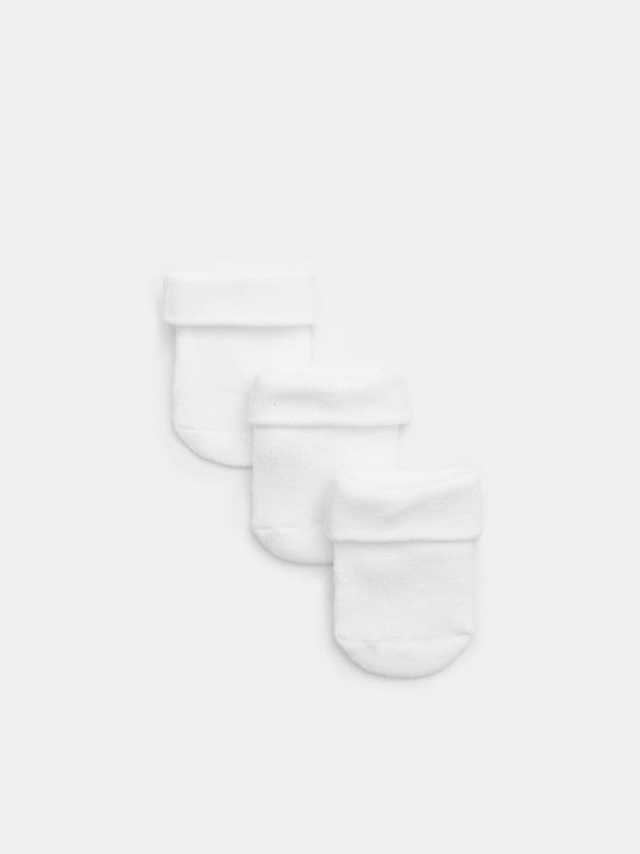 Socks 3 pack - white - SINSAY