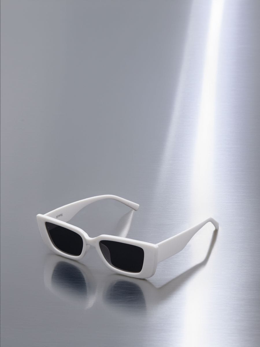 Okulary przeciwsłoneczne - biały - SINSAY