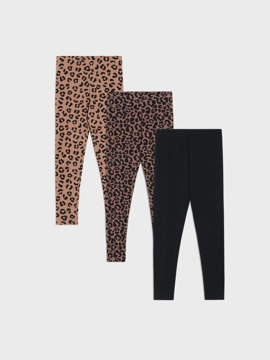 Legginsy ze wzorkiem 3 pack - wielobarwny - SINSAY