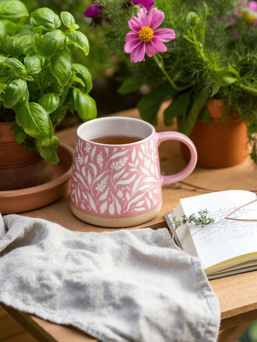 Cană din ceramică - roz-pastel - SINSAY