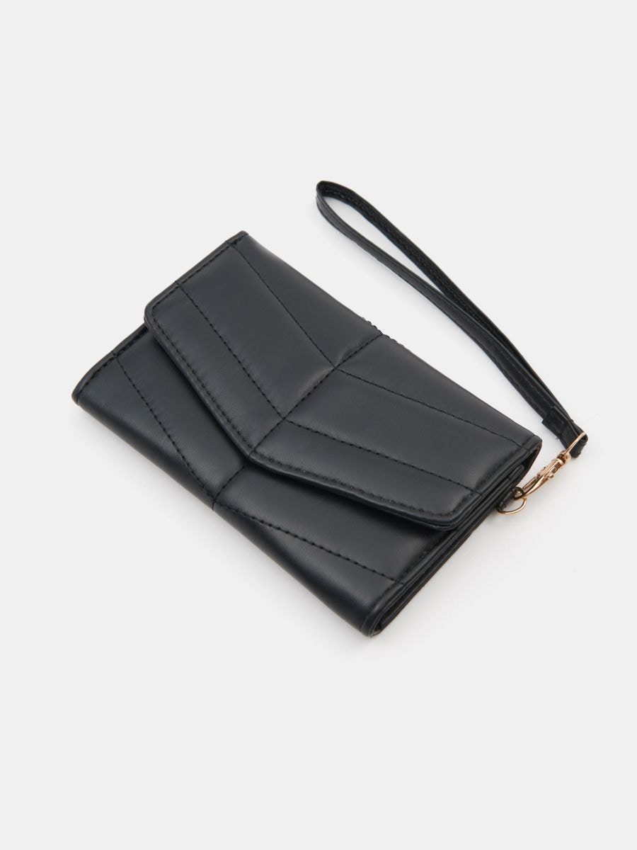 Pikowany porfel - czarny - SINSAY