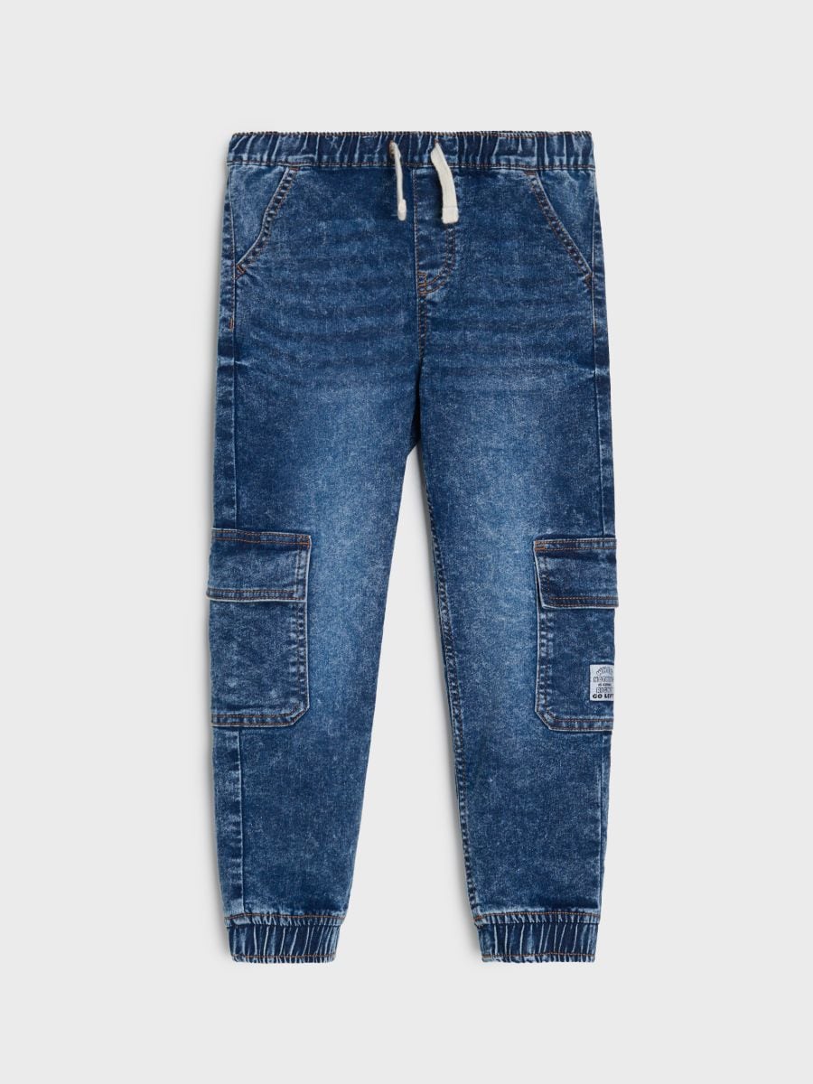 Jeansy cargo jogger - indigo jeans - SINSAY