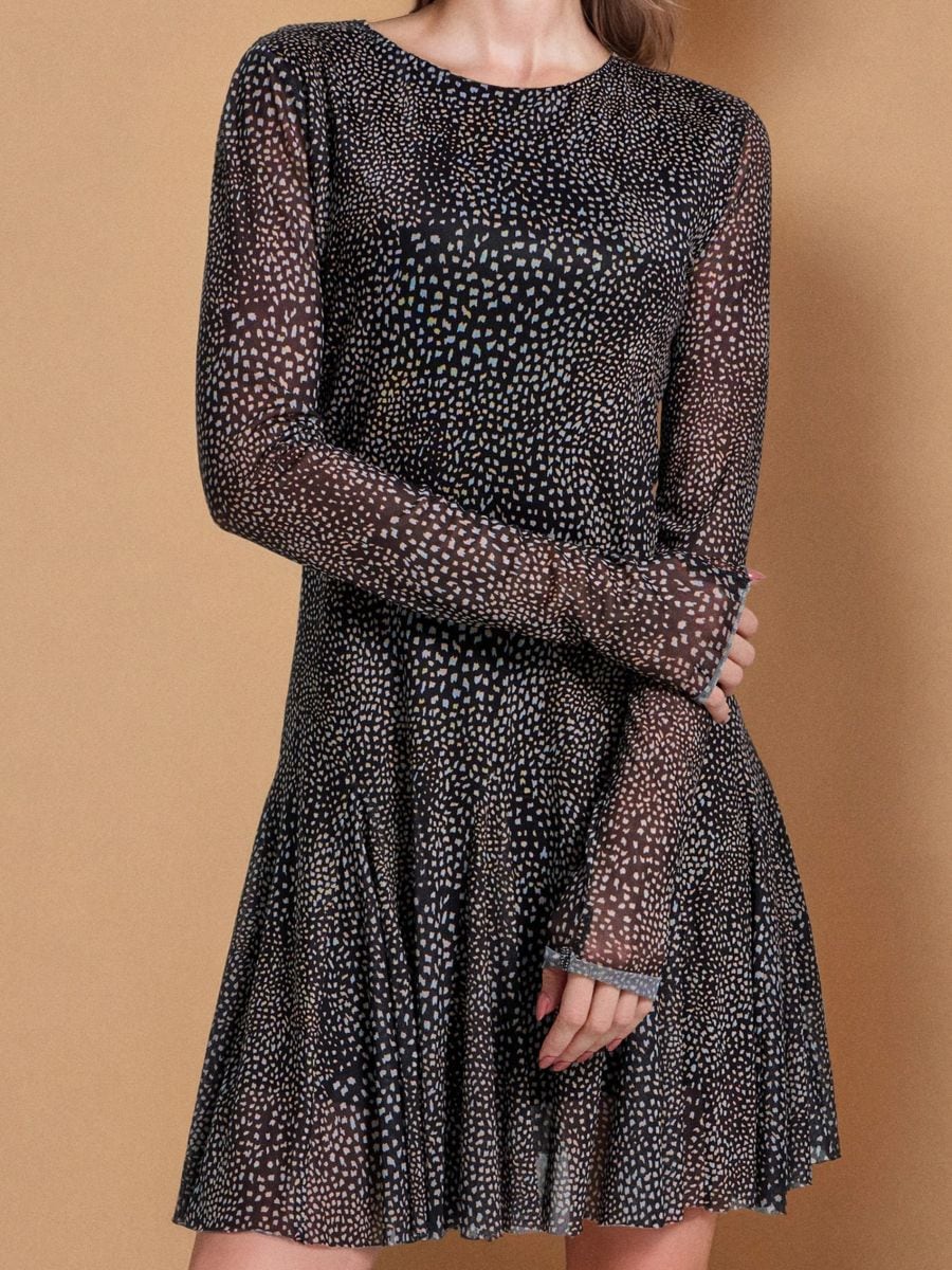 Сукня з довгим рукавом - різнобарвний - SINSAY