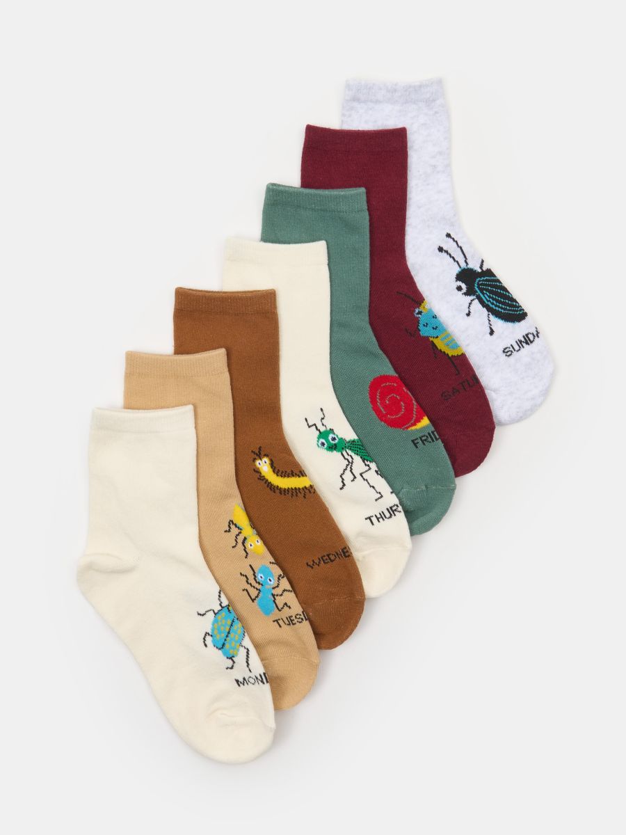 Skarpetki 7 pack - wielobarwny - SINSAY